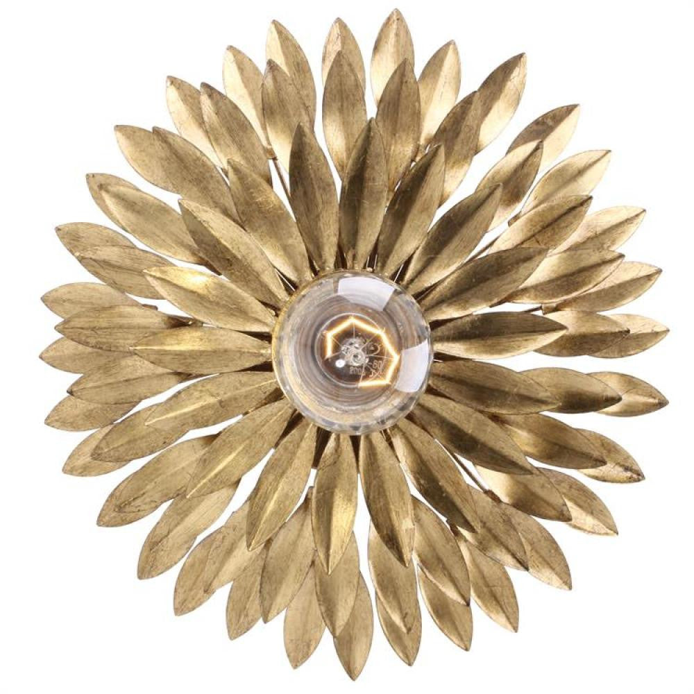 Crystorama Broche 1 Light Wall Sconce Antique Gold
