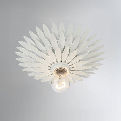 Broche 1 Light Matte White Flush Mount