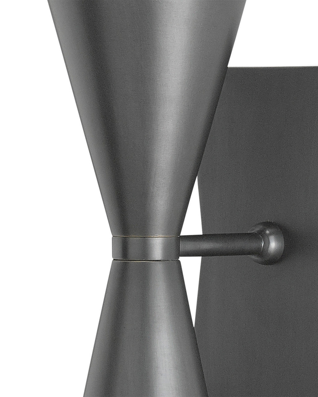 Gino Wall Sconce, 2-Light, Dark Gray, White Interior, 15"H, Currey and Company 5000-0044