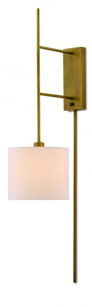 Currey and Company Savill Brass Wall Sconce Antique Brass
