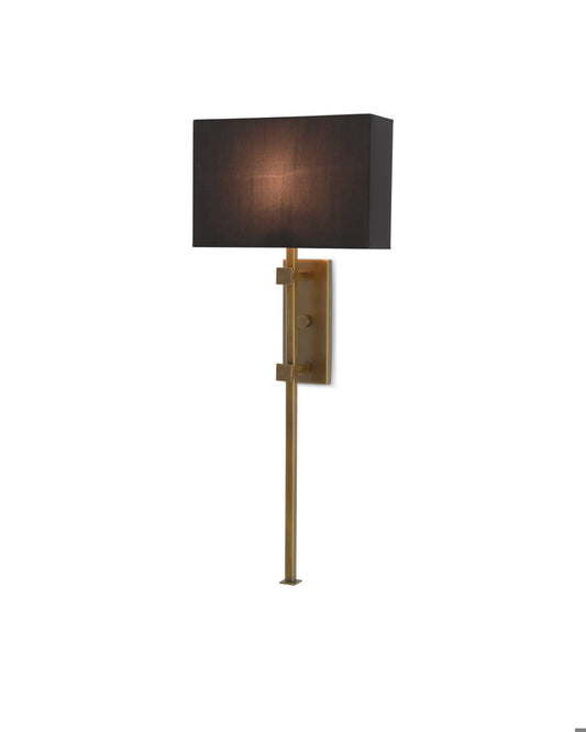 Currey and Company Edmund Brass Wall Sconce Antique Brass