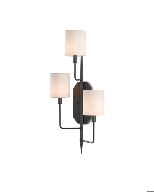 Currey and Company Knowsley Bronze Wall Sconce, Left Oil Rubbed Bronze