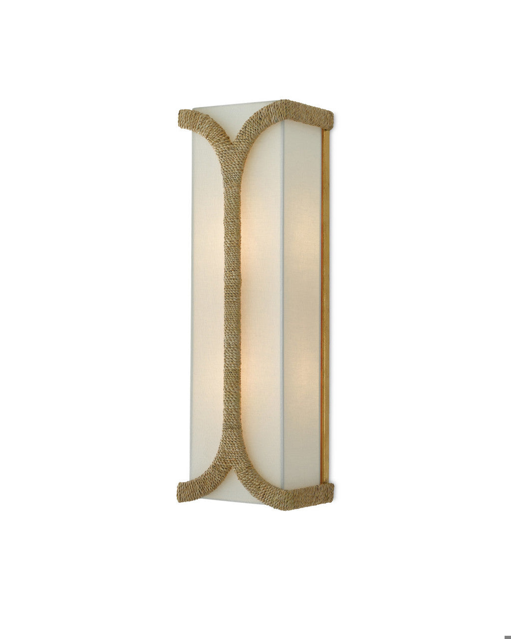 Currey and Company Carthay Natural Wall Sconce Natural, Dark Contemporary Gold Leaf