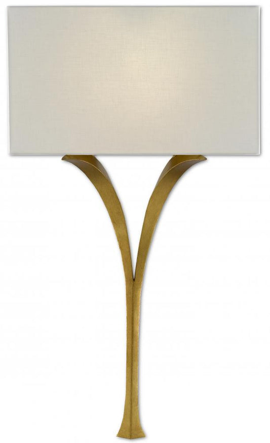 Choisy Wall Sconce, 1-Light, Antique Gold Leaf, 30.75"H, Currey and Company (5000-0124 NNDP)