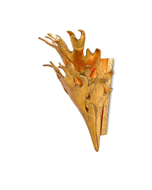 Currey and Company Formby Gold Wall Sconce Gold Leaf