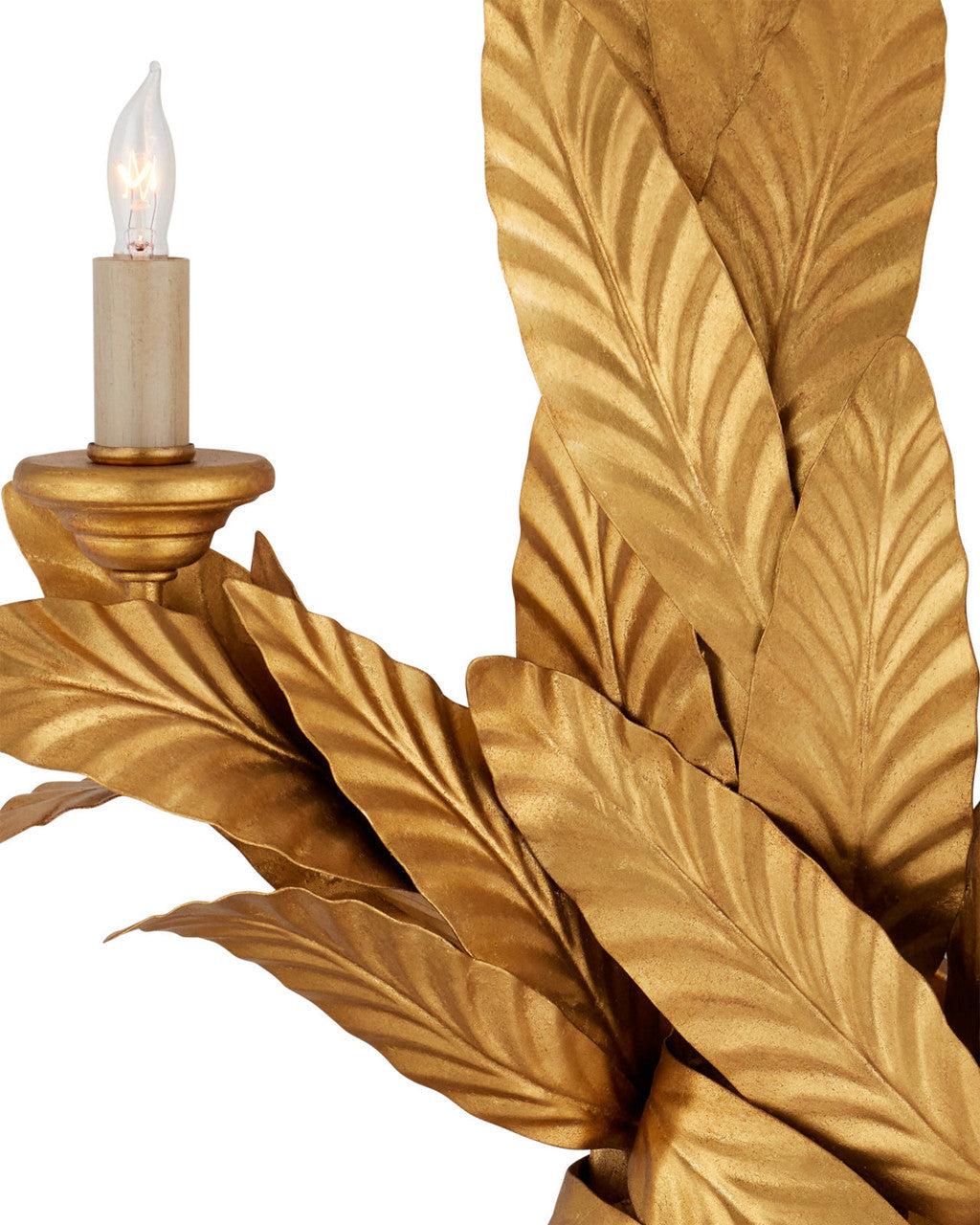 Apollo Gold Twisted Leaf Wall Sconce Currey and Company 5000-0132