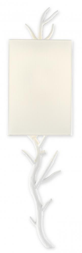 Baneberry White Wall Sconce, Right Currey and Company 5000-0149