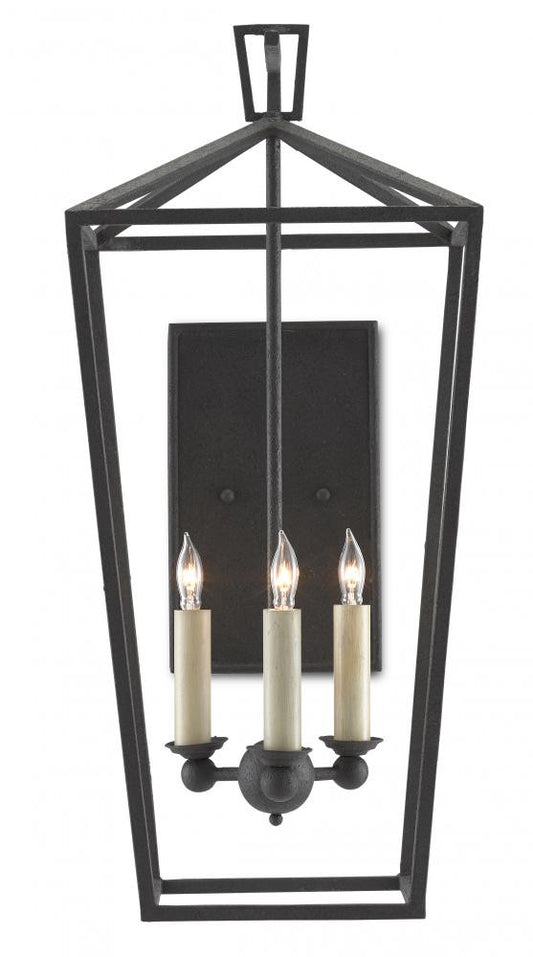 Denison Black Wall Sconce Currey and Company 5000-0169