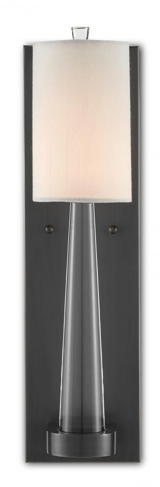 Currey and Company Junia Bronze Wall Sconce Clear, Oil Rubbed Bronze