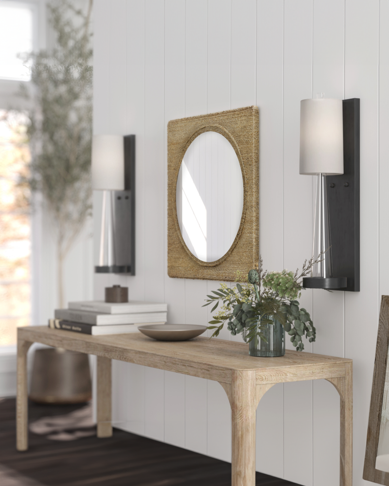 Junia Bronze Wall Sconce, 1-Light, Oil Rubbed Bronze, 18.5"H, Currey and Company (5000-0176 RQ2N)