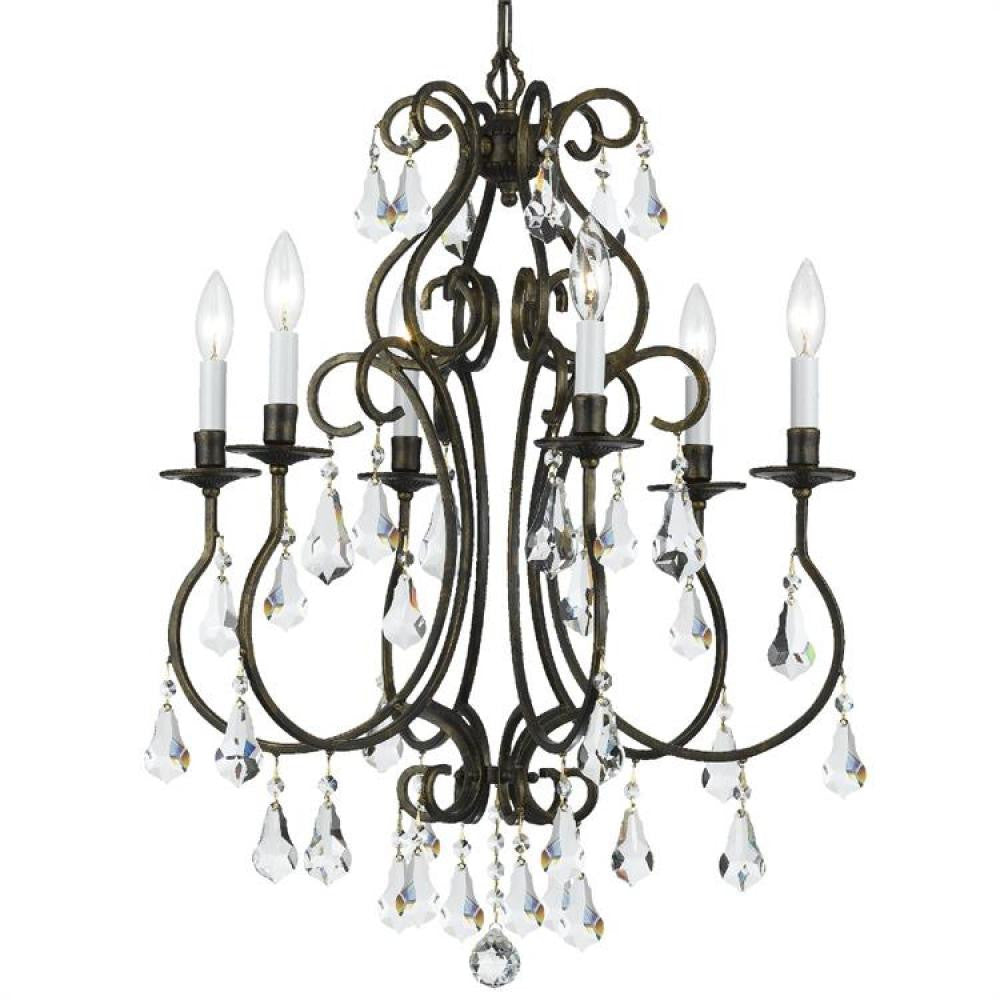 Crystorama Ashton 6 Light Chandelier English Bronze