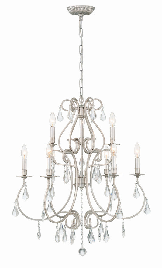 Crystorama Ashton 9 Light Chandelier Olde Silver
