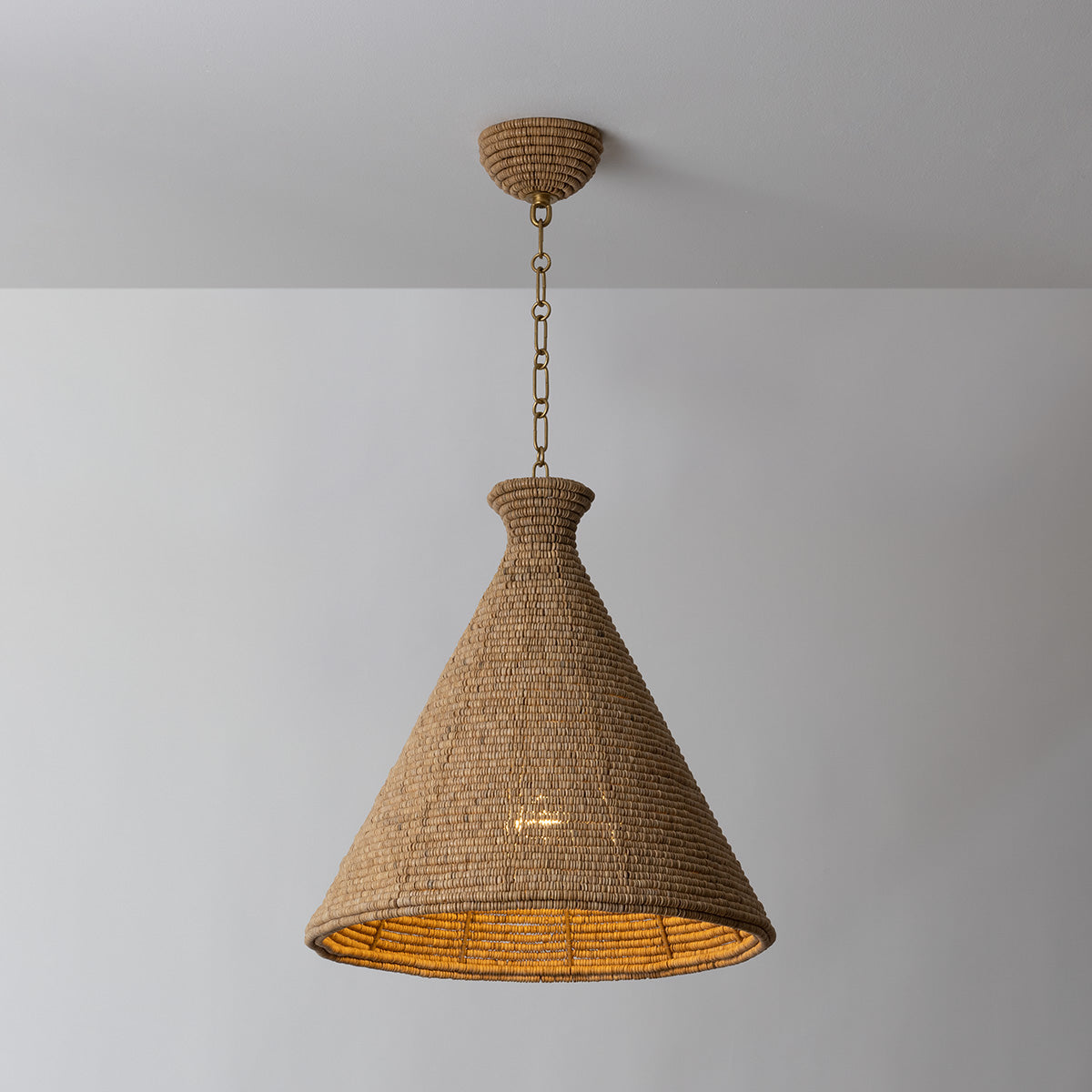Hudson Valley Tallman 20" Pendant Vintage Gold Leaf detail view 2