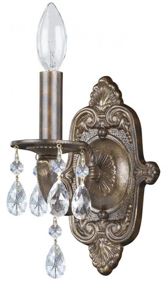 Crystorama Paris Market 1 Light Wall Sconce Venetian Bronze