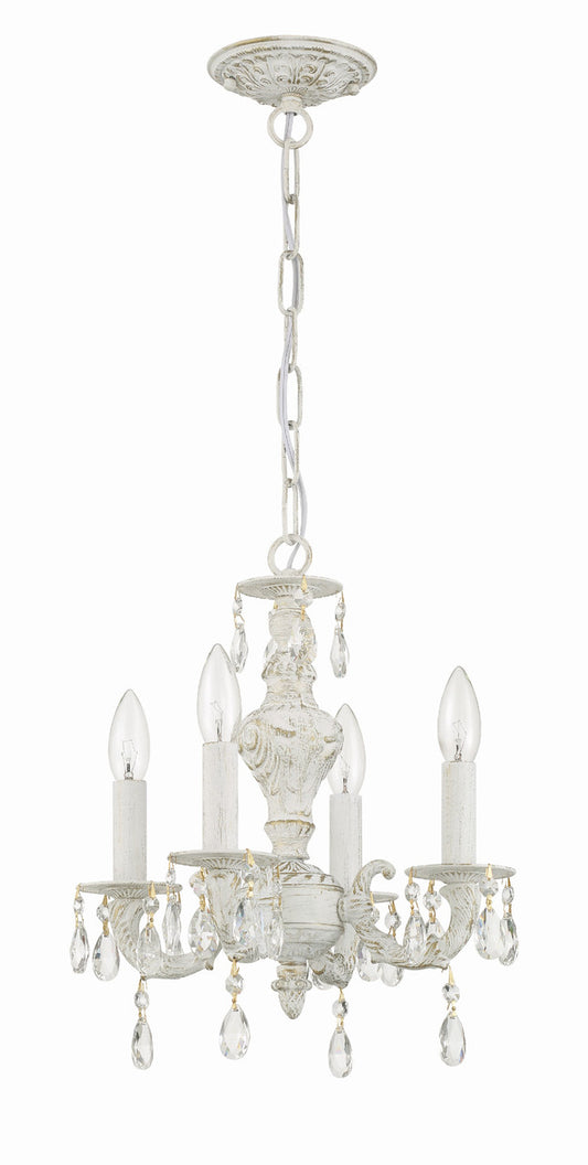 Crystorama Paris Market 4 Light Mini Chandelier Antique White