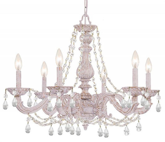 Crystorama Paris Market Chandelier Antique White