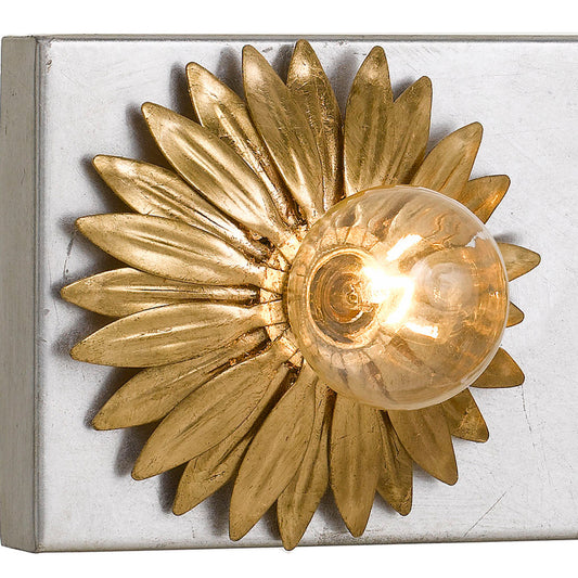 Broche 3 Light Antique Gold & Antique Silver Bathroom Vanity
