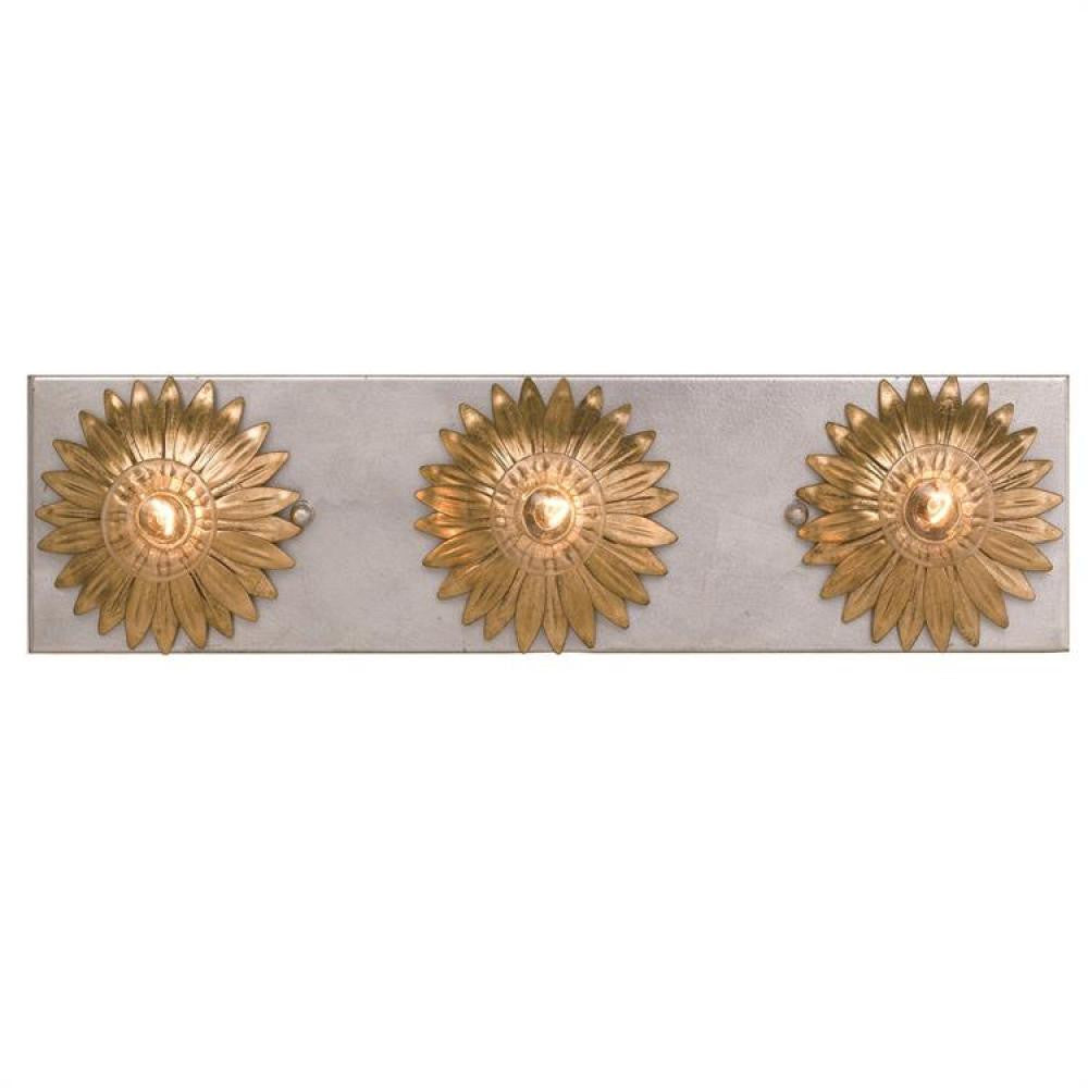 Crystorama Broche Bathroom Vanity Antique Gold, Antique Silver