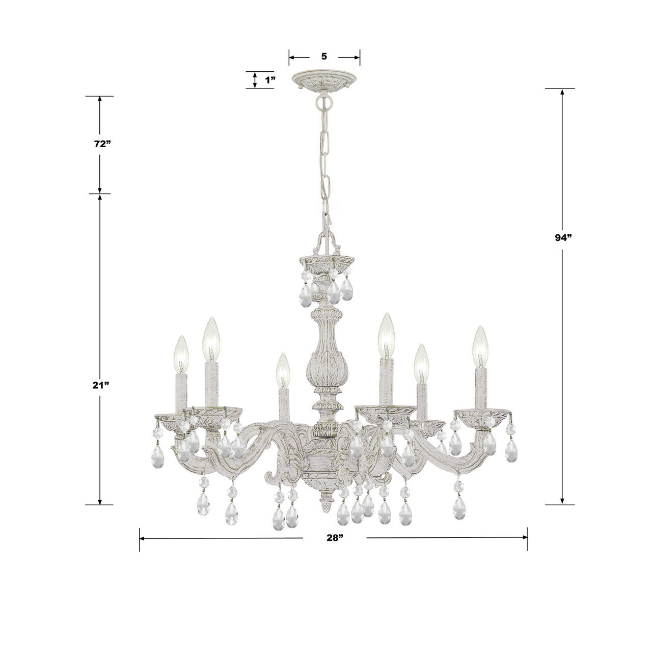 Crystorama Paris Market Chandelier Venetian Bronze