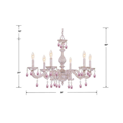 Crystorama Paris Market Chandelier Antique White
