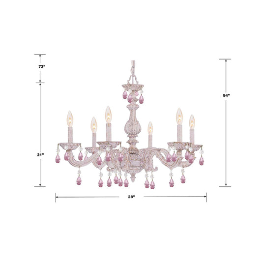 Crystorama Paris Market Chandelier Antique White