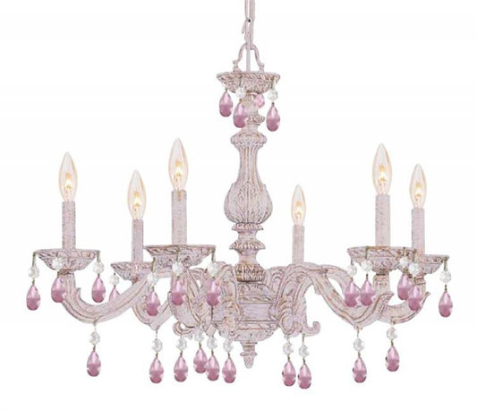 Crystorama Paris Market Chandelier Antique White