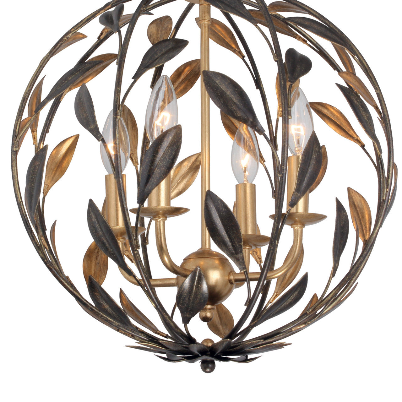 Crystorama Broche 4 Light Mini Chandelier Matte White