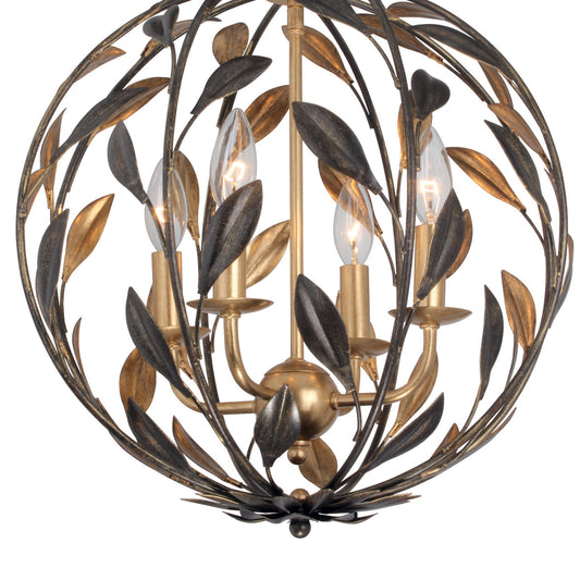 Crystorama Broche 4 Light Mini Chandelier Matte White