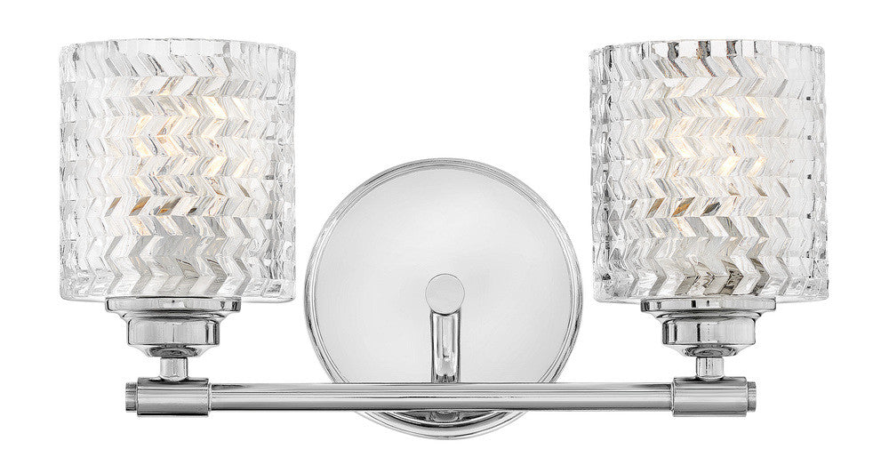 Hinkley Elle Bath Vanity Light Chrome, Steel