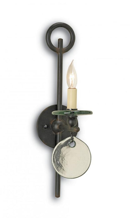 Sethos Wall Sconce, 1-Light, Old Iron, 17.25"H, Currey and Company (5107 DDJX)
