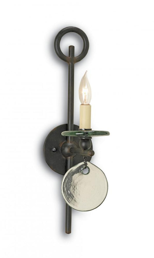 Sethos Wall Sconce, 1-Light, Old Iron, 17.25"H, Currey and Company (5107 DDJX)