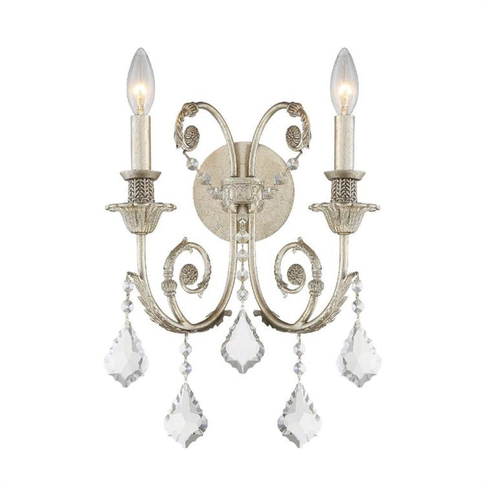 Crystorama Regis Wall Sconce Olde Silver