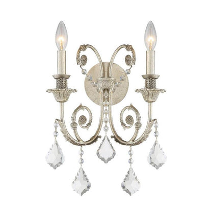 Crystorama Regis Wall Sconce Olde Silver