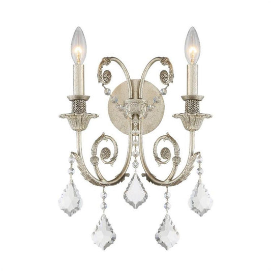 Crystorama Regis Wall Sconce Olde Silver