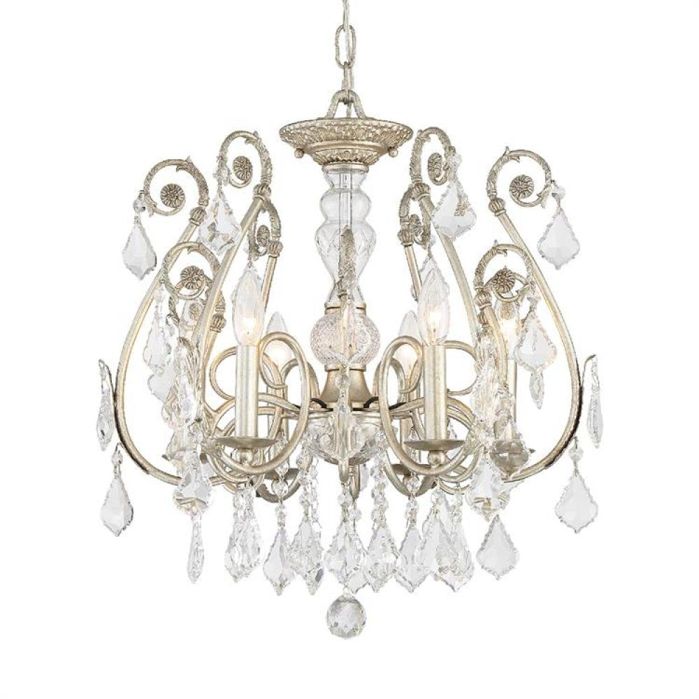 Crystorama Regis 6 Light Chandelier Olde Silver