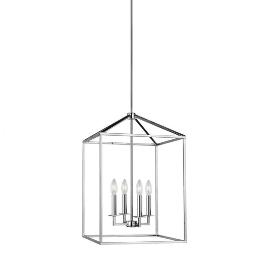 Generation Lighting Perryton Medium Four Light Hall / Foyer Chrome