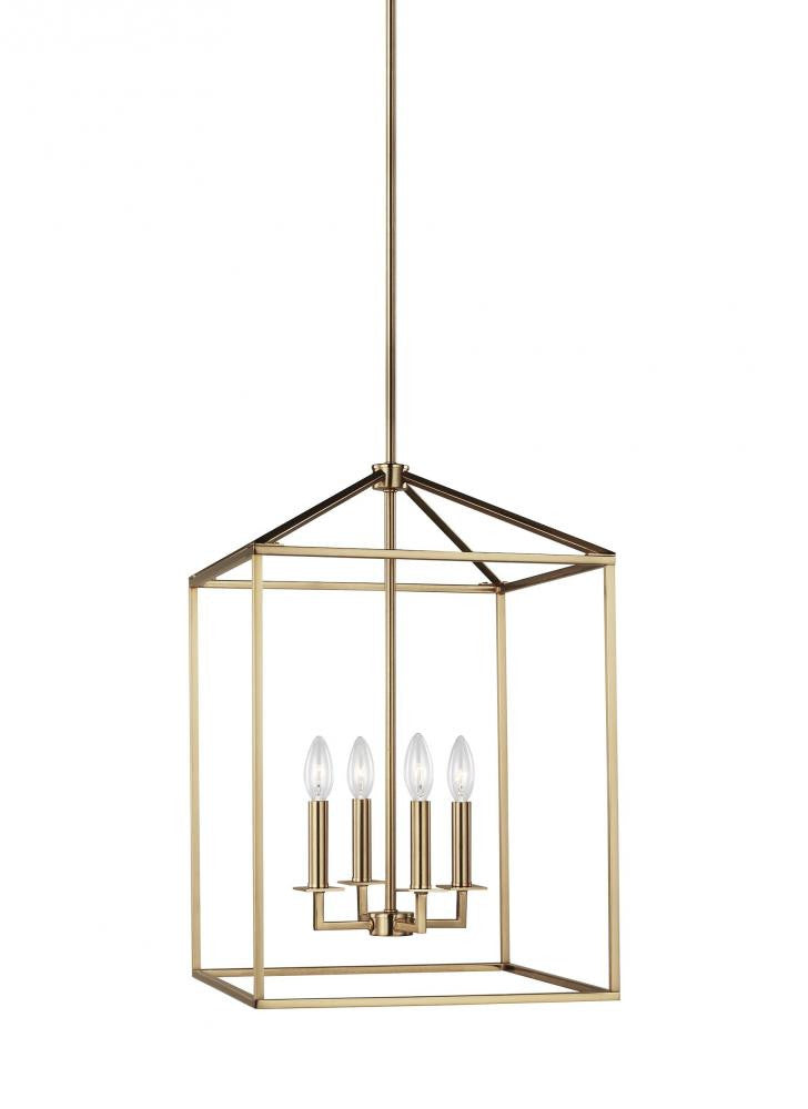 Generation Lighting Perryton Medium Four Light Hall / Foyer Satin Brass