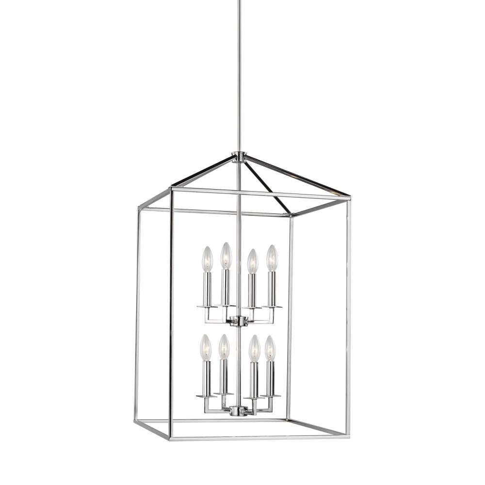 Generation Lighting Perryton Large Eight Light Hall / Foyer Chrome