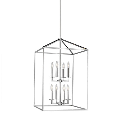 Generation Lighting Perryton Large Eight Light Hall / Foyer Chrome