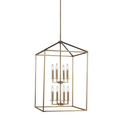 Generation Lighting Perryton Large Eight Light Hall / Foyer Satin Brass