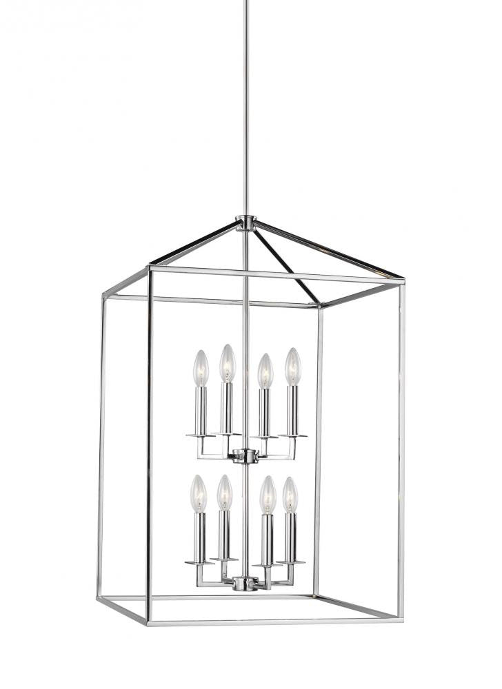 Generation Lighting Perryton Large Eight Light Hall / Foyer Chrome