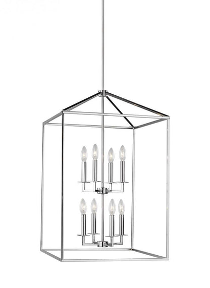 Generation Lighting Perryton Large Eight Light Hall / Foyer Chrome