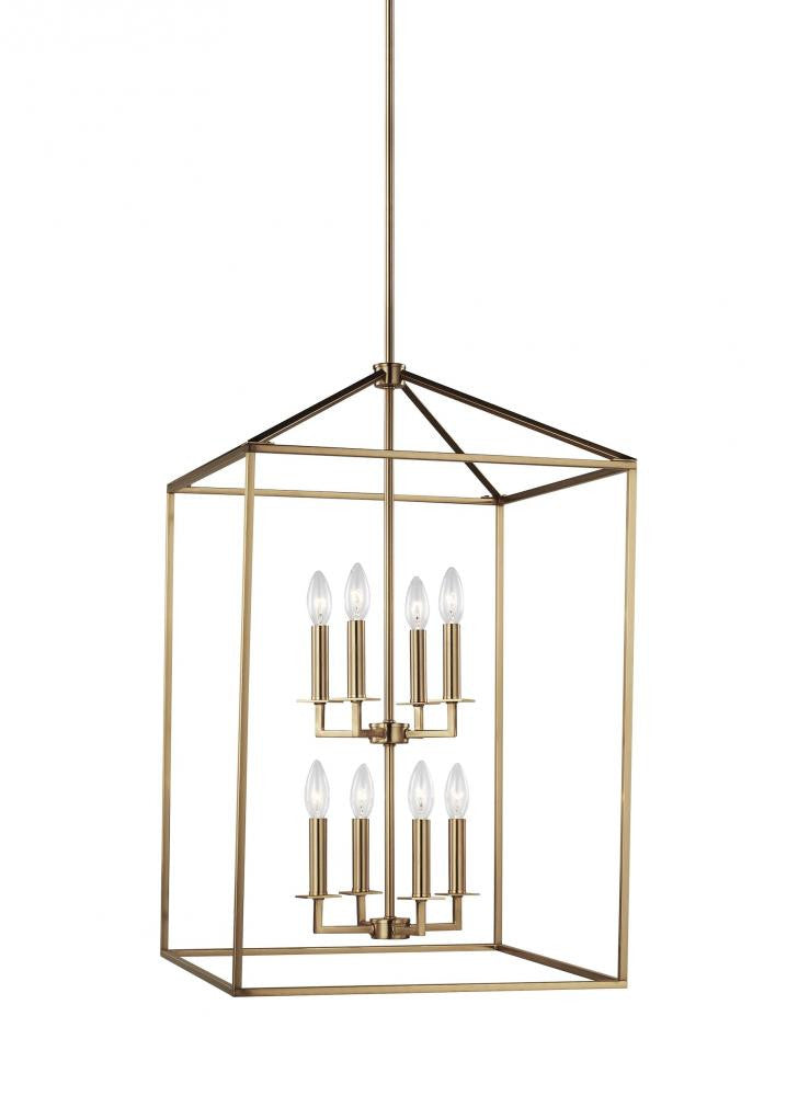 Generation Lighting Perryton Large Eight Light Hall / Foyer Satin Brass