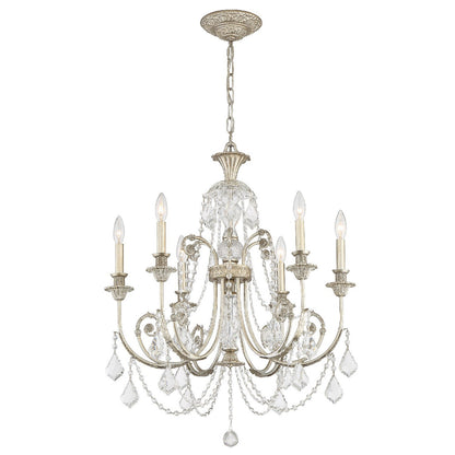 Crystorama Regis 6 Light Chandelier Olde Silver