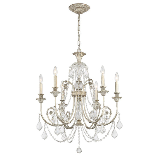 Crystorama Regis 6 Light Chandelier Olde Silver