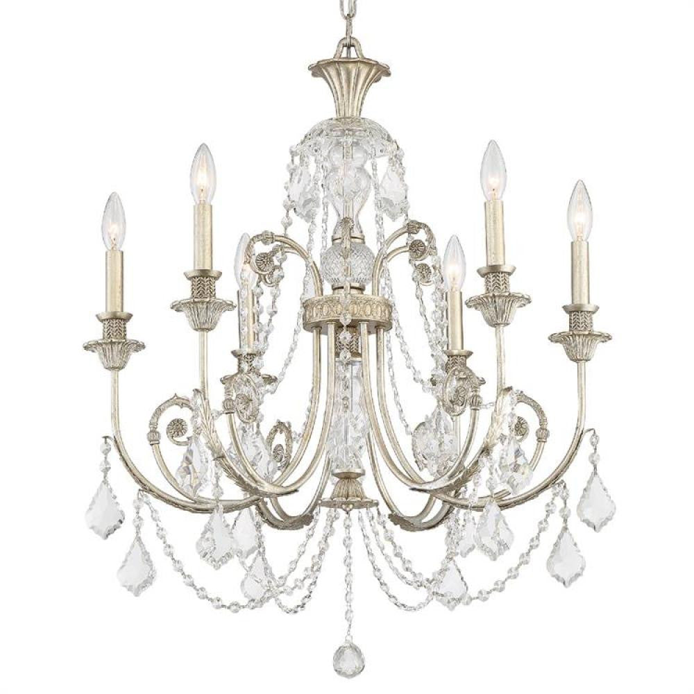 Crystorama Regis 6 Light Chandelier Olde Silver