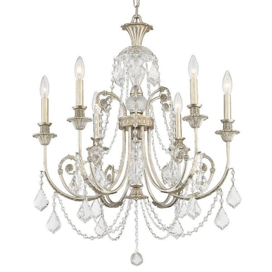 Crystorama Regis 6 Light Chandelier Olde Silver