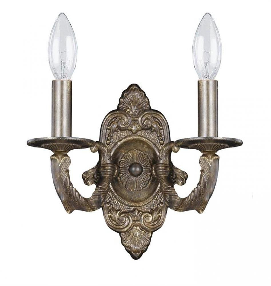 Crystorama Paris Market 2 Light Wall Sconce