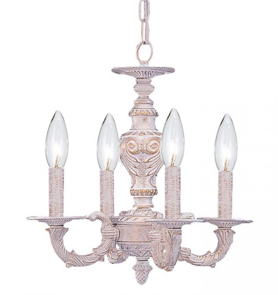 Crystorama Paris Market Mini Chandelier Antique White