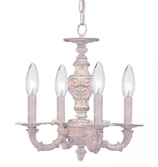 Crystorama Paris Market Mini Chandelier Antique White